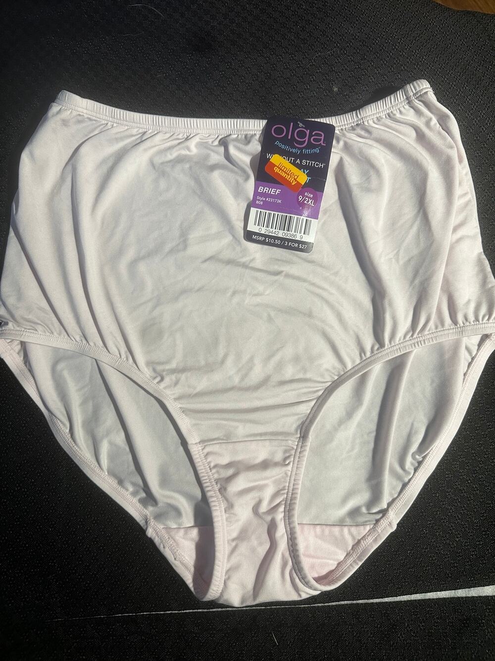 Olga 9/ 2XL Large PINK Without A Stitch Silky Full Brief Panties NWT NEW
